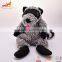 China No Stuffing Raccoon Soft Plush Dog Toy Manufacturer