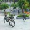 Campus square stainless steel sports figure sculpture city landscape bronze sculpture