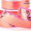 hot sale custom glitter colorful printed ribbon