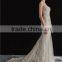 AR-65 Simple Generous Long Lace Sleeveless Bride Dress Mermaid White Tulle Wedding Dress 2016