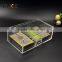 high clear square custom acrylic storage box