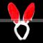 LED Light Luminous Rabbit Ears Flashing Bunny Ears Headdress Headband