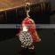 custom crystal diamond Penguin key chains metal key chain