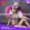 Sexy customizable rhinestone feather headdress bra and cuffs princess carnival costume