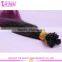 Top Quality Cheap I Tip Brazilian Hair Extension Remy Ombre #2TPurple I Tip Hair Extension For Cheap