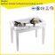 Height Adjustable Piano Bench White Matte