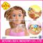 PVC PLASTIC dolls head with hair vinyl baby dolls