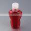 50ml of transparent red color plastic PET bottles