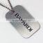 Custom metal stainless steel military dog tag with necklace