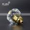 33 mm gold finish clear zinc glass crystal knobs for cabinets