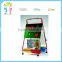 Movable double-side kids painting wooden easel