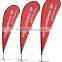 outdoor advertising rotating promotion flying teardrop banner flags printing for sales