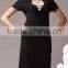 Pretty Steps 2016 latest high quality short sleeve casual dress design, female elegant garment manufacturer in China