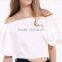 Pretty Steps 2016 new fashion sexy elegant high quality tops & blouse design sexy woman off shoulder white chiffon blouse