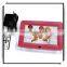 Hotsale High Quality 7 Inch Rectangle Digital Photo Frame With Lighting Edge Pink