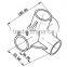 JY-A003|Ivory plastic pipe joints|ABS 4 ways plastic tube joints| plastic corner pipe fitting