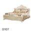 D107 Home bedroom set of antique solid wood double bed furniture