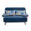 Cheap and lovely fabric folded sofa cum bed with round armrest