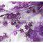 High Quality Bridal Lace Fabric wholesale African elegant purple beads dress lace fabric