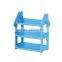3-Shelf Multifunction Shelving Unit Plastic Storage Rack With Home Shape Wine Organizer