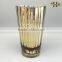Mouthblown Cone Glass Flower Vase Luxury Gold Coated Vases
