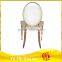 Banquet /wedding Royal Round back design stainless steel chair
