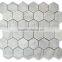 MM-CV256 Hot product indoor design natural white hexagon marble and stone mosaics tiles