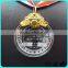KM-XP09 2016 new arrival round shape small glass crystal medal