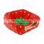 1pc Soft Strawberry Pet Igloo Dog Cat House Kennel Doggy Fashion Cushion Basket Newest hot search