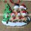 Cute gloss bear family personalized christmas tree ornaments