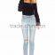 multi layers ruffle long sleeve off shoulder top women stylish designer tops