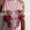 Sexy Tank Top Women Tops Crop Top Embroidery Rose