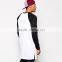 Mens Raglan T shirt Super Longline Sleeve Zipper T shirt