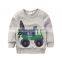 S32287W Children Cotton Long Sleeve Hoody Kids Casual Lovely Cars Printed Hoodies