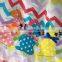 2016 new arrival Easter design rainbow chevron bunny girls dress hot sell cute girls party dress with matching accessories