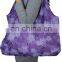 Purple Blooms Collection Bag Lady Reusable Grocery Shopping Bags
