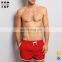 Clothing red swim shorts men beach wear with contrast trim mens swim wear