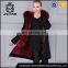 Fast delivery long style raccoon fur collar coat with fur inside