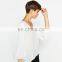 2017 spring summer whites V-neck blouses ladies loose clothes for women