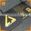 Hot sale custom black card paper hang tag/gold foil center folded swing tag
