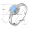 925 Silver Sterling Cubic Zirconia Opal Ring Fashion Jewelry
