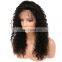 Peruvian lace front wigs kinky curl human hair lace wig