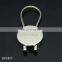 Matte Silver Heart Shape Wire Rope Metal Key Ring/Key Chain/Key Holder