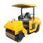 Ride-on hydraulic vibratory double drum road roller