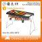 foldable double burner camping gas cooker for road trip