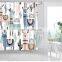 i@home 3D digital printing llama polyester shower curtain bathroom