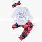 Wholesale Girls Sets Autumn Romper+Pants Girls Suits Kids Clothes