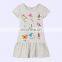 Cute Printed Toddler Casual Dress Organic Cotton Little Girls Summer Dress