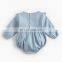 Baby clothes denim newborn clothes spring and autumn baby jumpsuit winter baby jumpsuit long-sleeved bag fart