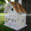 Custom painted colorful hanging wood birdhouses, garden bird house